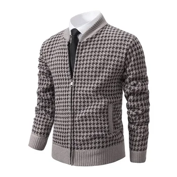 2023 Jesen /Zima Novi Casual Dres s dugim rukavima, Moderan Checkered kaput, Obložen džemper sa kapuljačom, kaput - Slika 1  