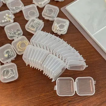 40 kom. /compl. Mini-prozirna plastična kutija za čuvanje Nakita, Transparentan Organizator za pohranu, Multifunkcionalni ručni trezor - Slika 1  