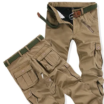 Zima topla флисовые vojne taktičke hlače-teretni, kombinezon, muški svakodnevne hlače od pamuka u stilu милитари, toplo slobodan široke hlače za trčanje - Slika 2  