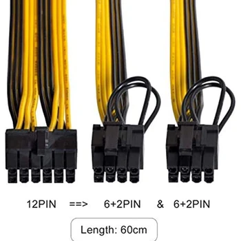 Kabel za Napajanje Grafičke kartice PCI Express od 12Pin Do Dvostrukog 8Pin (6 + 2Pin) Za Corsair AX Serije AX650 AX750 AX850 - Slika 2  