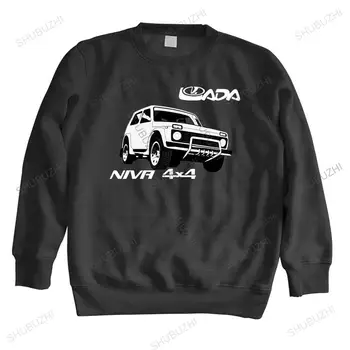 nova pamučna jesen-proljeće majica Lada Niva 4X4 Off Road Russische Car Auto suv Vintage unisex okrugli izrez majica sa kapuljačom vrhovima - Slika 1  