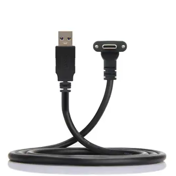 CYSM Chenyang je Strma USB 3.1 Type-C s dvostrukim vijčanim učvršćenjem standardni kabel za prijenos podataka USB3.0 za 90 stupnjeva od kamere - Slika 2  