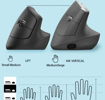 Originalna vertikalni ergonomski miš Logitech Lift Bežični Bluetooth miš Uredski 6-dugme gaming miš sa rezolucijom od 4000 dpi za prijenosna RAČUNALA - Slika 2  