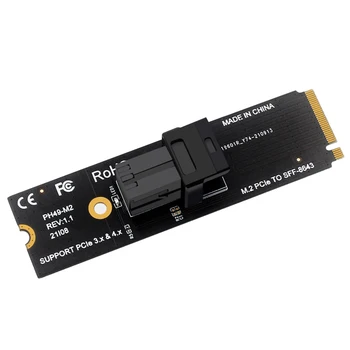 M. 2 NVME U. 2 Riser Card Mkey PCIeX4 NA SFF8643 Kartica za Proširenje Brzi Stabilan Prijenos Pribor za Stolno Računalo - Slika 2  