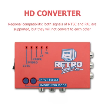 RetroScaler 2x A /V-HDMI-kompatibilnu pretvarač i удвоитель redaka, kompatibilan sa priborom za retro gaming konzole za PS2/ N64/NES - Slika 2  