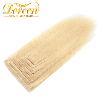 Doreen #613 White Blond 160 G Puni Šlem Sa Stegom Za Izgradnju Ljudske Kose Brazilski Stroj Za Proizvodnju Remy Real Straight Hair 14-26 - Slika 2  