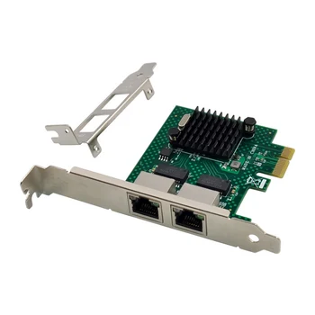 BCM5718 Gigabitne Server Mrežna kartica PCI Express X1 karticu S Dva Priključka, Mrežni Adapter, Kompatibilan sa WOL PXE VLAN - Slika 1  