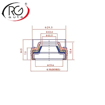 Brtvljenje osovine kompresora auto RGFROST brtveni prsten/Манжетное Gumena brtva osovine / za TAMA TM08-16 R134a, kompresor - Slika 2  