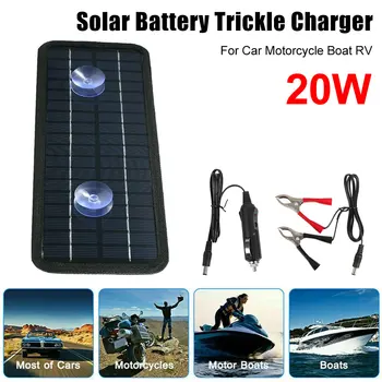 20 W Solarna Baterija Jetting Punjač Prati 18 U Solarni Panel Inkjet za Punjenje Kit sisanje čaša za Auto Moto Brod RV - Slika 1  