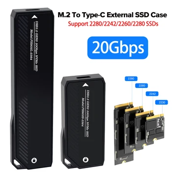 SSD Nvme M. 2 adaptera tela SSD Type-C 20 Gbit/s Vanjskog adaptera Hd Case B & M Key SSD Case Podrška M2 SSD 2280 2242 2260 - Slika 1  