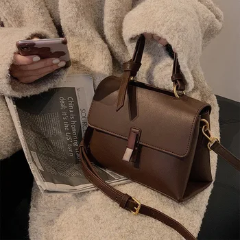 Ženska torba u stilu Breskve u retro stilu, torba preko ramena, torba preko ramena torbu 2023, Otkrijte jednostavan modna ženska torba velikog kapaciteta, torba s visokom teksturom. - Slika 1  