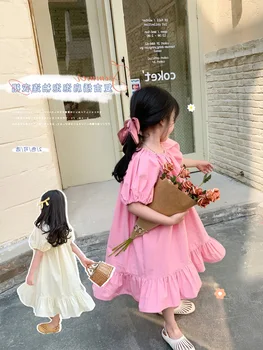 Beba slatka haljina, ljetna suknja-ljuljačka u obliku lišća lotosa za djevojčice, dječje suknja 3-8 godina, dječja odjeća - Slika 1  