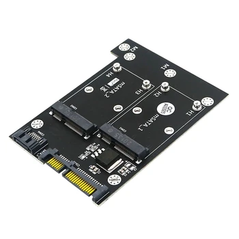 Kartica za prijenos Naked Card Card-adapter s dvostrukim MSATA SSD-dual SATA3.0 s konverter 6 Gb/s Card-adapter sa led indikatorom - Slika 1  