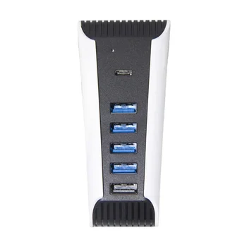 Novi USB razdjelnik-mid-USB hub 5-portni USB hub-razdjelnik-produžni kabel Brzi adapter je pretvarač za PlayStation 5 - Slika 2  