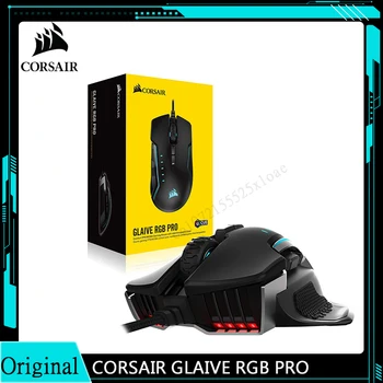 Gaming miš CORSAIR GLAIVE RGB PRO Comfort FPS / MOBA S izmjenjivim ručke, RGB LED pozadinskim, 18000 dpi, Optički - Slika 1  