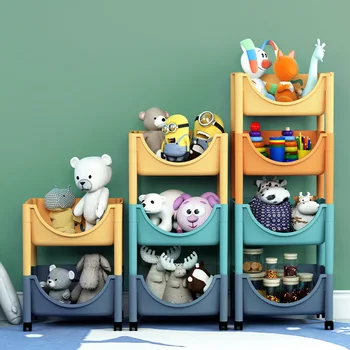 Stalak za prtljagu dječjih igračaka, garderobe-organizator za dom, dnevni boravak, police velikog kapaciteta, višeslojne putujuća kolica - Slika 1  