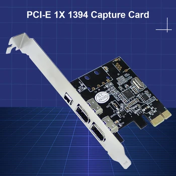 PCI-E 1X Kartica adaptera za snimanje videa 1394 DV sa 6-pin na 4-pin 3-port konverter Firewire Pribor za stolna računala - Slika 2  