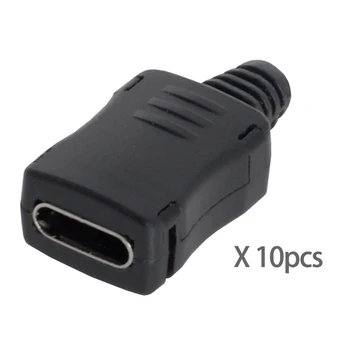 CYSM Xiwai 10set DIY 4pin, USB 2.0 Type C Utični priključak SMT tipa na tiskane ploče i kućišta i 3,0 mm SR - Slika 1  