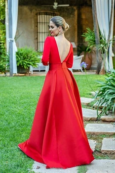 Crveno Donje Večernja Haljina, Hlače Kombinezon Službeni Večernja Haljina S Odvojivim Suknje U obliku Srca Loptu Haljina vestidos - Slika 2  