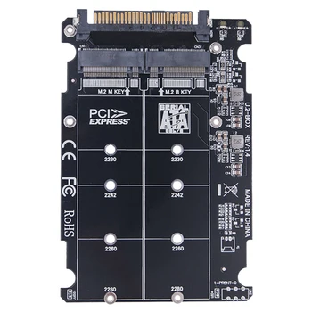 Kartica adaptera M. 2 SSD-U. 2 M. 2 NVMe SATA-Bus NGFF SSD NA PCI-e U. 2 Adapter 32 Gb/s Kartica Prilagodnika tvrdog diska PC-E3.0X4 s torbicom - Slika 2  