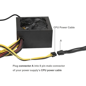 2 Paketa EPS12V CPU 8-Pinski Konektor Za Povezivanje CPU-ATX i 8-Pinski I ATX 4-Pinski Konektor Za Povezivanje Удлинительного kabela EPS 12V Za Matične ploče - Slika 2  