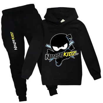 Komplet odjeće za dječake Ninja, proljeće-jesen modni hoodies, sportski odijelo NINJA KIDZ, majica s kapuljačom, odijelo za djecu, majica za djevojčice - Slika 1  