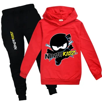 Komplet odjeće za dječake Ninja, proljeće-jesen modni hoodies, sportski odijelo NINJA KIDZ, majica s kapuljačom, odijelo za djecu, majica za djevojčice - Slika 2  