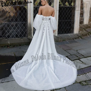 Vjenčanice Paloda Sparkling Sweetheart 2024 vjenčanicu s čipkastim aplikacije u obliku 3D boja Vestido De Casamento Učinjeno na red - Slika 2  