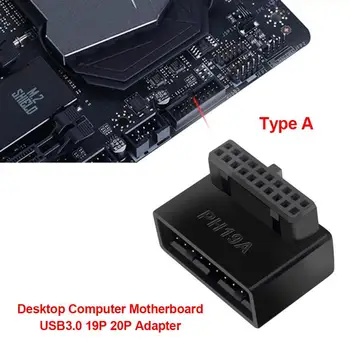 Adapter za matične ploče računala USB 3.0 19P /20P 90 Stupnjeva Stolni pretvarač Pribor za stolna računala - Slika 1  