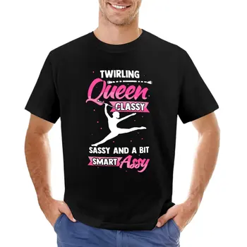 T-shirt Twirling Queen Majorette Dance Baton sa anime-t-shirt, crna majica kratkih rukava, gospodo, pamuk majice - Slika 1  