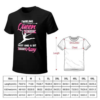 T-shirt Twirling Queen Majorette Dance Baton sa anime-t-shirt, crna majica kratkih rukava, gospodo, pamuk majice - Slika 2  