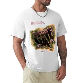 T-shirt THE GATE, slatka odjeća, slatka vrhovima, odjeća kawaii, jednostavne bijele majice, muške - Slika 1  