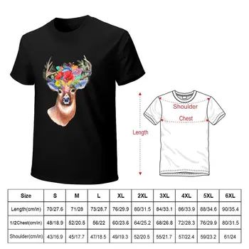 Majica sa rogovi jelena rogove, flore i perje, majice u stilu hipi, običan majice za muškarce - Slika 2  