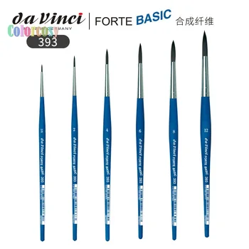 Da Vinci kist Student Series 393 Forte Basic, okrugli elastična sintetička s plavom mat ručka, kancelarijski i školski pribor - Slika 1  