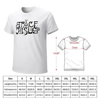 T-shirt s logom Space Jesus, slatka odjeća, ljetna odjeća, быстросохнущие muške majice, kit - Slika 2  