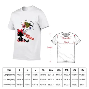 Božićno linija - t-shirt Angry Cat, korejski moda, bijele majice za dječake, muška odjeća - Slika 2  