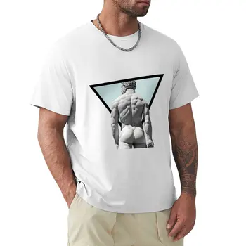T-shirt s kipom Herkul u stilu pop-art, crne majice s заготовками, gospodo pamuk - Slika 1  