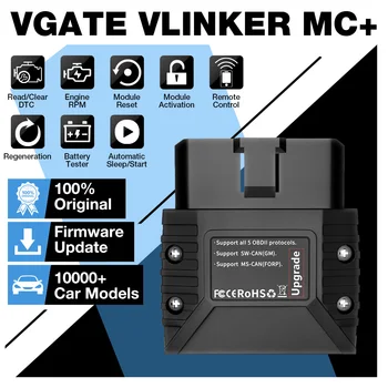 Vgate vLinker MC + ELM327 V2.3 OBD2 OBD 2 Skener WIFI BimmerCode FORScan Bluetooth-Kompatibilni za IOS, Android PK ELM 327 V1.5 - Slika 2  