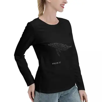 Majice s dugim rukavima Whalien 52, anime-bluze, majice, crne majice za žene - Slika 2  