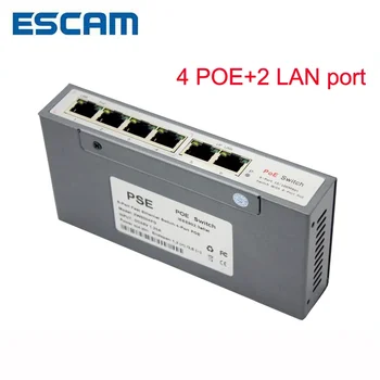 ESCAM 4-Kanalni POE-Prekidač na Udaljenosti od 10/100 M 150 m 85 W Dc i 2 Lan Port za mrežne IP Kamere POE Adapter za Napajanje - Slika 1  
