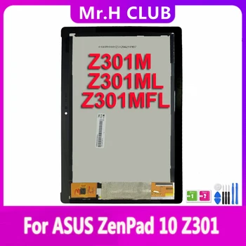 100% Muški LCD Zaslon Za ASUS Zenpad 10 Z301M Z301ML Z301MF Z301MFL LCD Zaslon osjetljiv Na Dodir U Prikupljanju Zamjena Okvira - Slika 1  