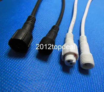 5 parova 2pin, 3pin, 4pin, Bijela / Crna Vodootporna Priključni kabel za led trake, muški Ženski IP66 - Slika 2  