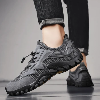 Muška barska pješačkih cipele 2023, ljetne tenisice s prozračna mreže, Casual cipele na platformu za muškarce, Moda ulica lak cipele za hodanje - Slika 2  