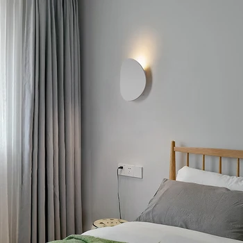 Moderna led zidna svjetiljka za dnevni boravak predvorju Vanjski vodootporan zidne lampe potkrovlje: hodnik balkon crno bijeli mala zidna lampa - Slika 2  