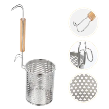 2 Kom Žlica za rezance, čaj, kuhinjski sita košara za дуршлага od nehrđajućeg čelika, metalno cjedilo, drveni alati za kuhanje - Slika 2  