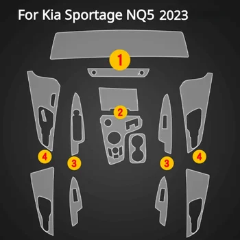 Kia Sportage NQ5 2023, Pribor za unutrašnjost automobila, folija prozirna TPU, kućište mjenjača, Središnja konzola, zaštitni sloj od grebanja, instalacija - Slika 2  