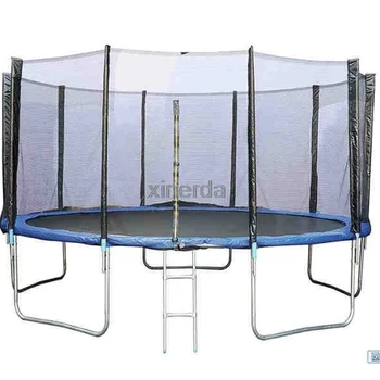 16-Noga Praktičan trampolin Sa sigurnom zaštitnom rešetkom Za skakanje, Opružni sigurnost sa stubištem, High-end Težine 700 kg tereta - Slika 1  