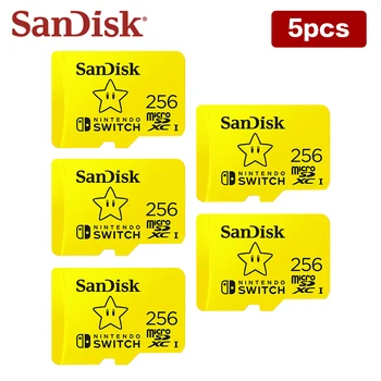 5 kom./lot 100% Originalna memorijska Kartica SanDisk, 128 GB i 256 GB Brzi Kartica Micro SD U3 4K Ultra HD Za Nintendo Switch - Slika 1  