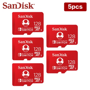 5 kom./lot 100% Originalna memorijska Kartica SanDisk, 128 GB i 256 GB Brzi Kartica Micro SD U3 4K Ultra HD Za Nintendo Switch - Slika 2  