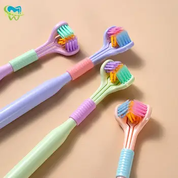 Trilateralne četkica za zube sa mekim kose, ultra-tanki clamshell to četkica za zube za odrasle osobe s mekom četkom, Sigurno Četkica za njegu oralne higijene - Slika 1  